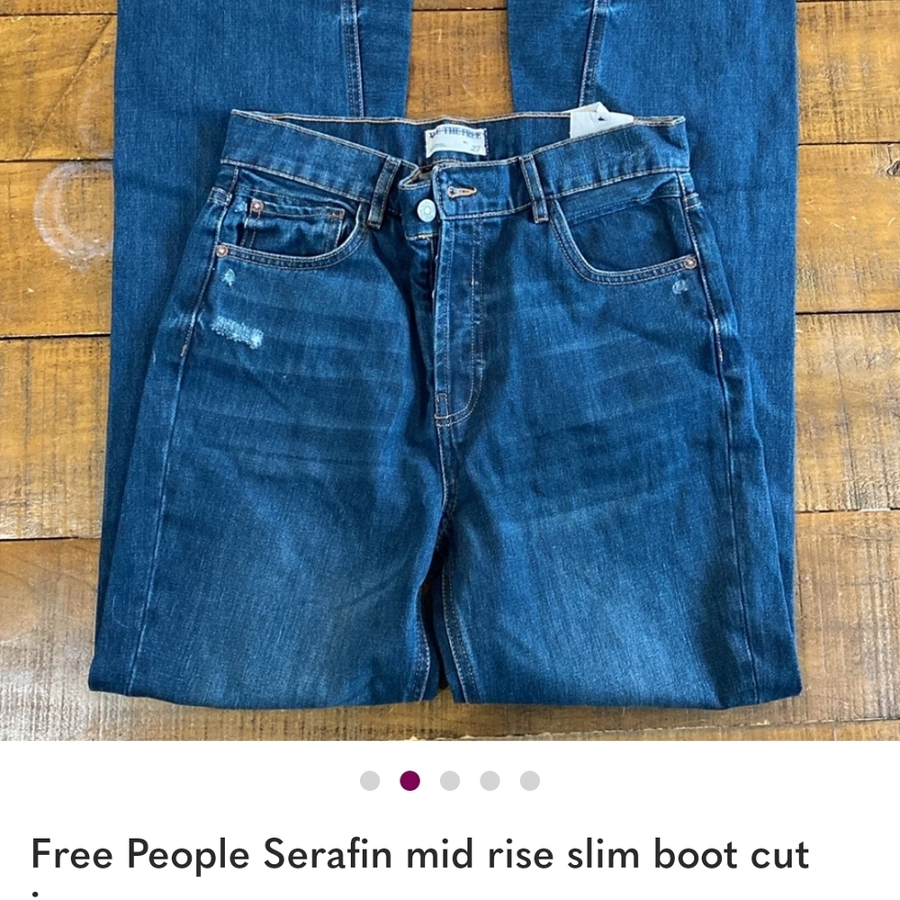 Free People Women's We The Free Serafin Denim Jeans NWT - Picture 2 of 6
